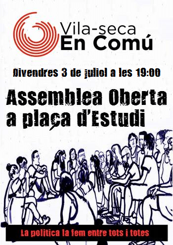 Assemblea Oberta a Plaça d’Estudi