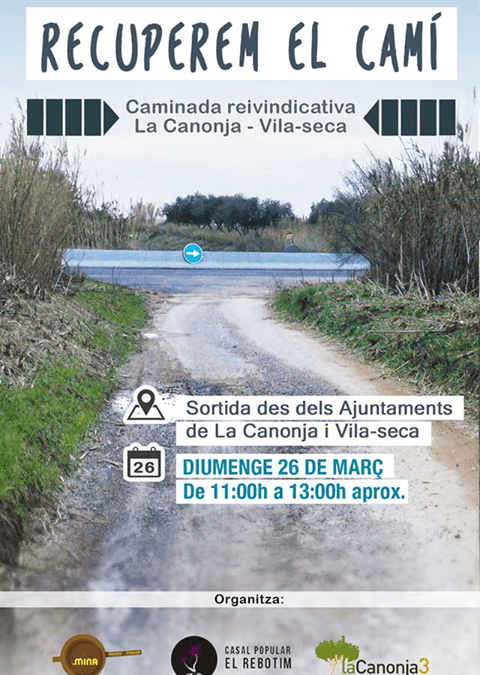 Caminada reivindicativa per reobrir el camí de la Canonja a Vila-seca