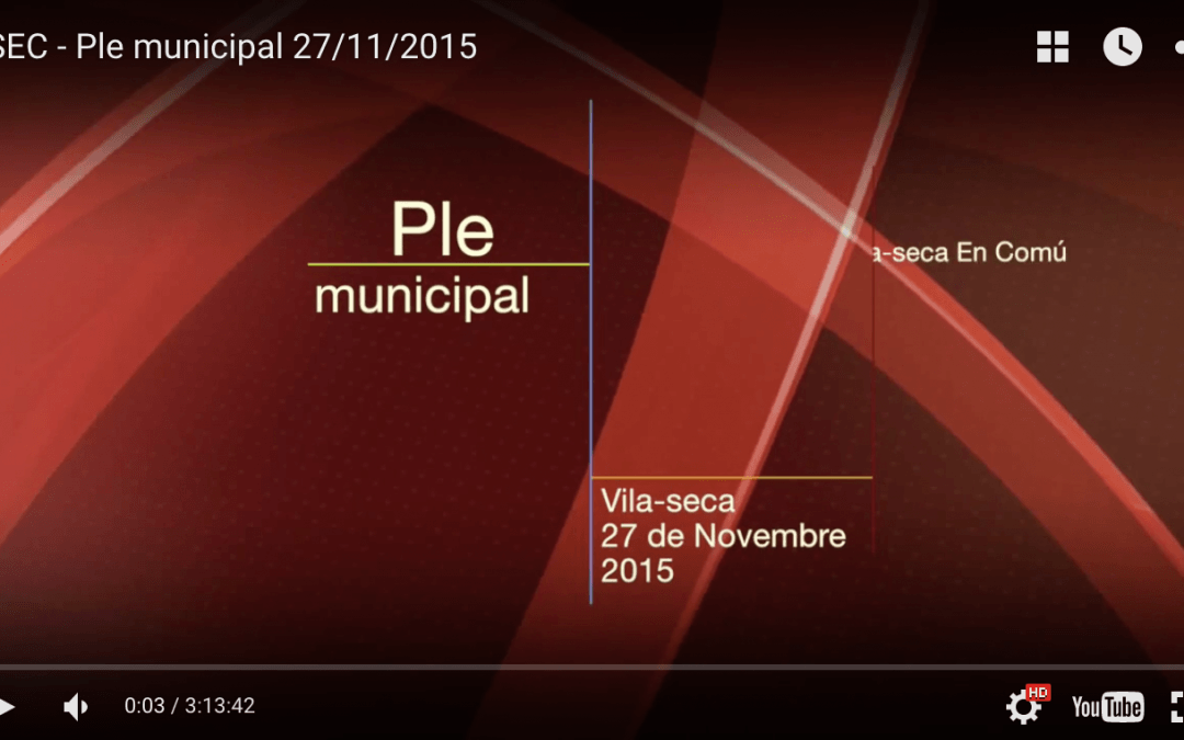 Ple municipal 27/11/2015