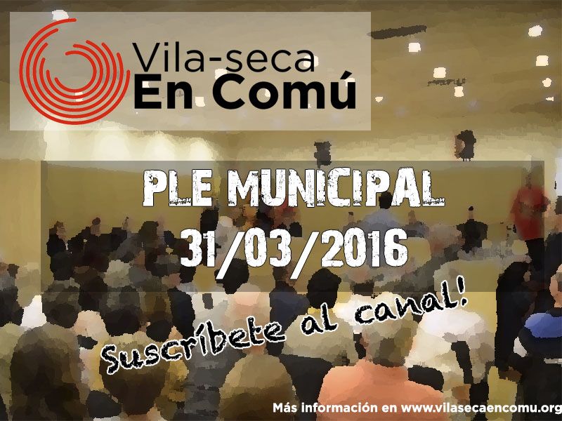 VIDEO: Ple municipal 31/03/2016