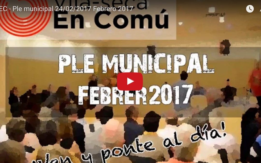 [VIDEO] Ple municipal Febrer 2017